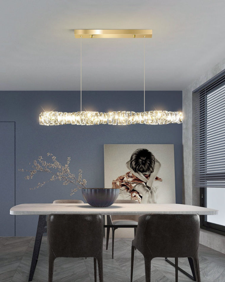Lustre Linéaire Cristal - Torsade Scintillante | Twistéa