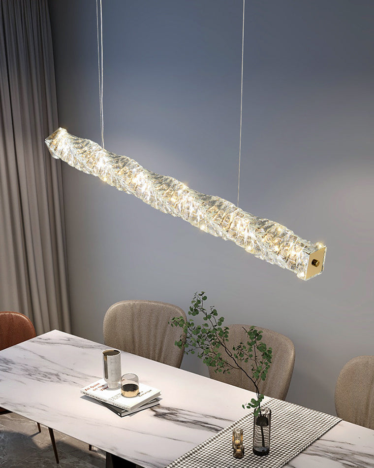 Lustre Linéaire Cristal - Torsade Scintillante | Twistéa