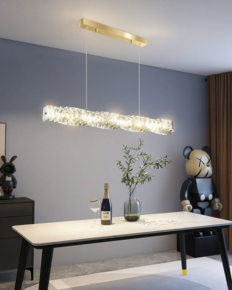 Lustre Linéaire Cristal - Torsade Scintillante | Twistéa