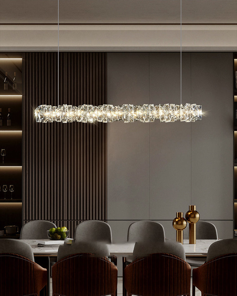 Lustre Linéaire Cristal - Torsade Scintillante | Twistéa