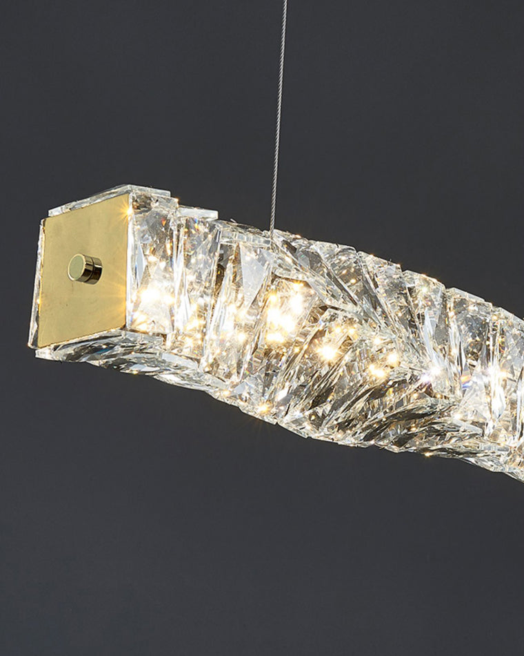 Lustre Linéaire Cristal - Torsade Scintillante | Twistéa