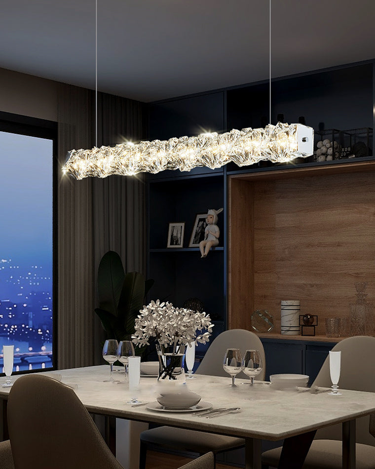Lustre Linéaire Cristal - Torsade Scintillante | Twistéa