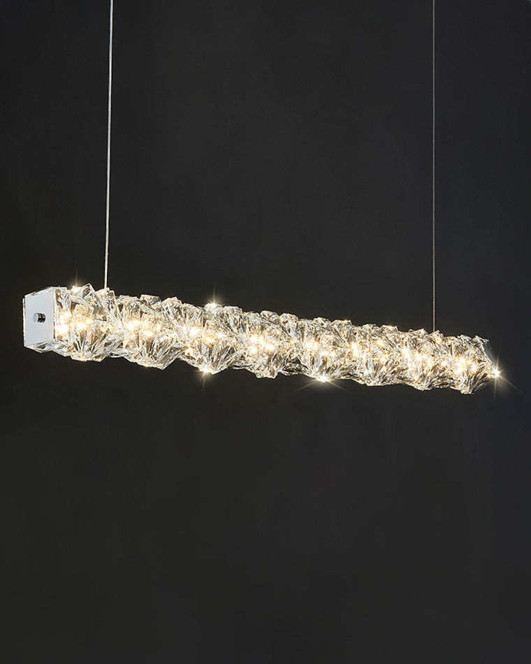 Lustre Linéaire Cristal - Torsade Scintillante | Twistéa