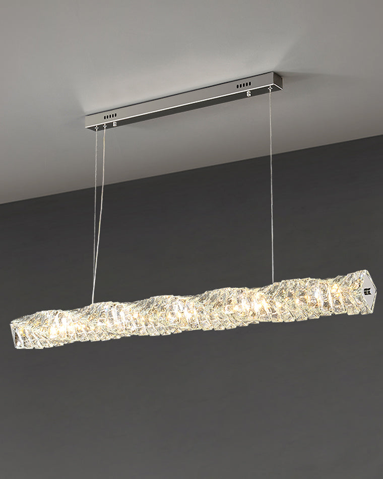 Lustre Linéaire Cristal - Torsade Scintillante | Twistéa