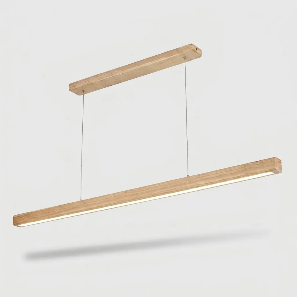 Suspension LED Linéaire - Bois Naturel | Lignéa