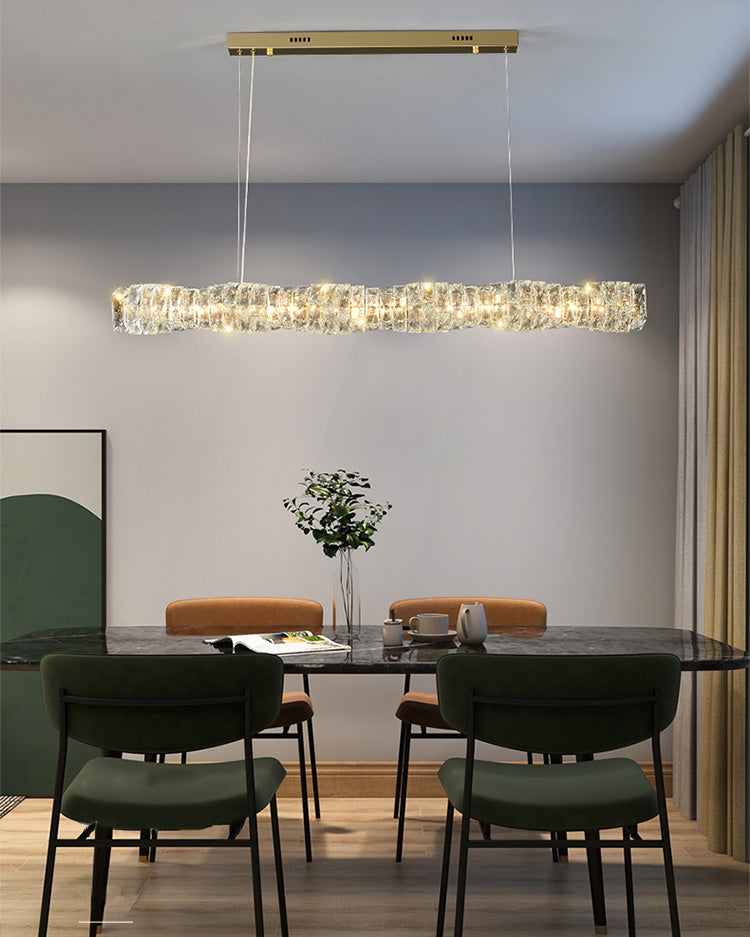 Lustre Linéaire Cristal - Torsade Scintillante | Twistéa
