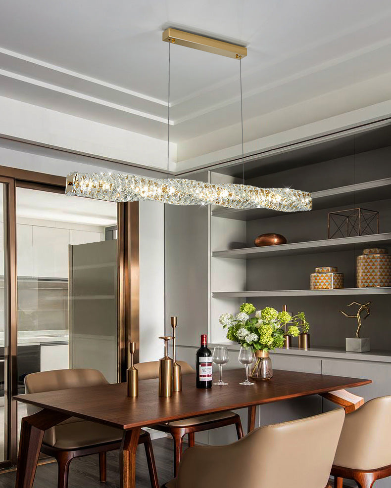 Lustre Linéaire Cristal - Torsade Scintillante | Twistéa