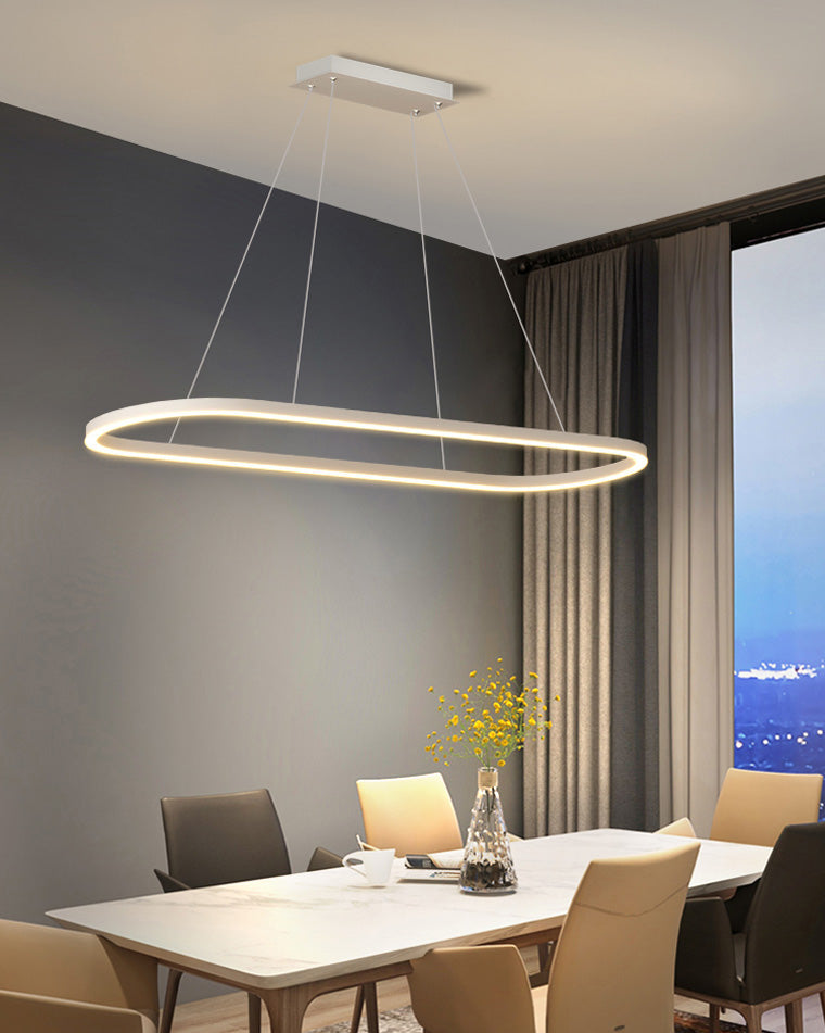 Lustre LED Ovale - Anneau Minimaliste | Ovaléa