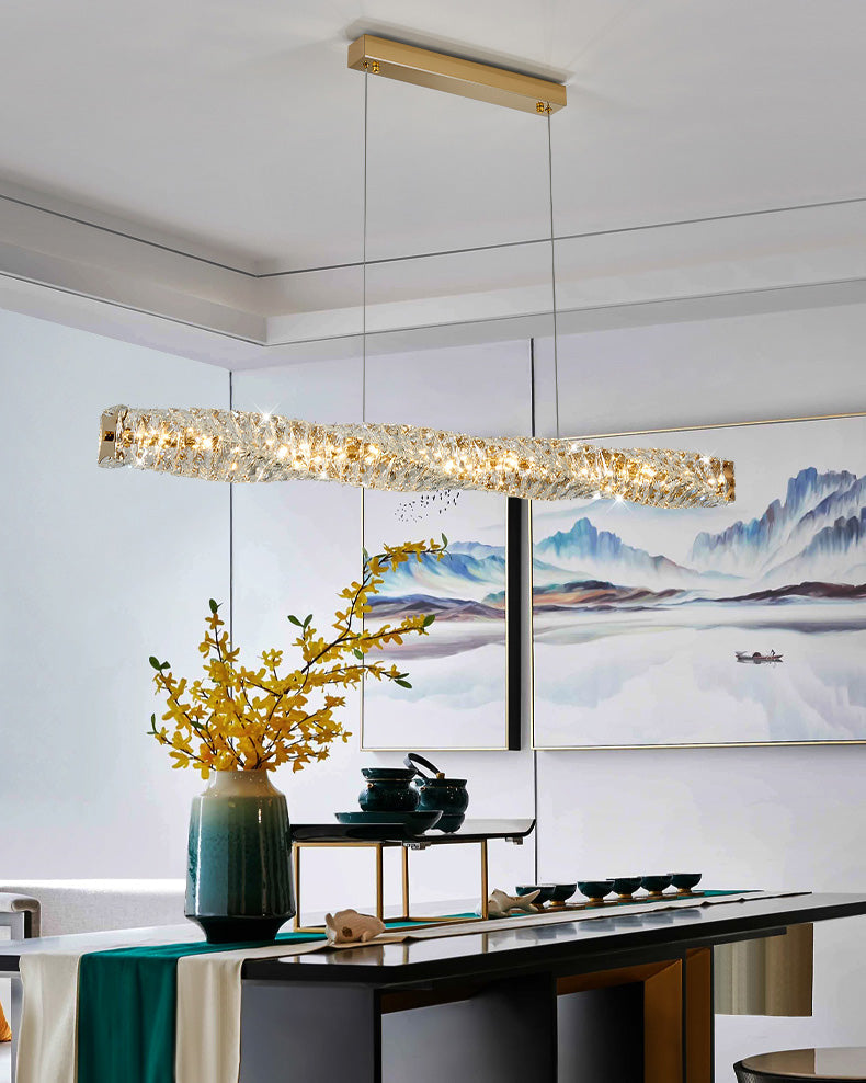 Lustre Linéaire Cristal - Torsade Scintillante | Twistéa