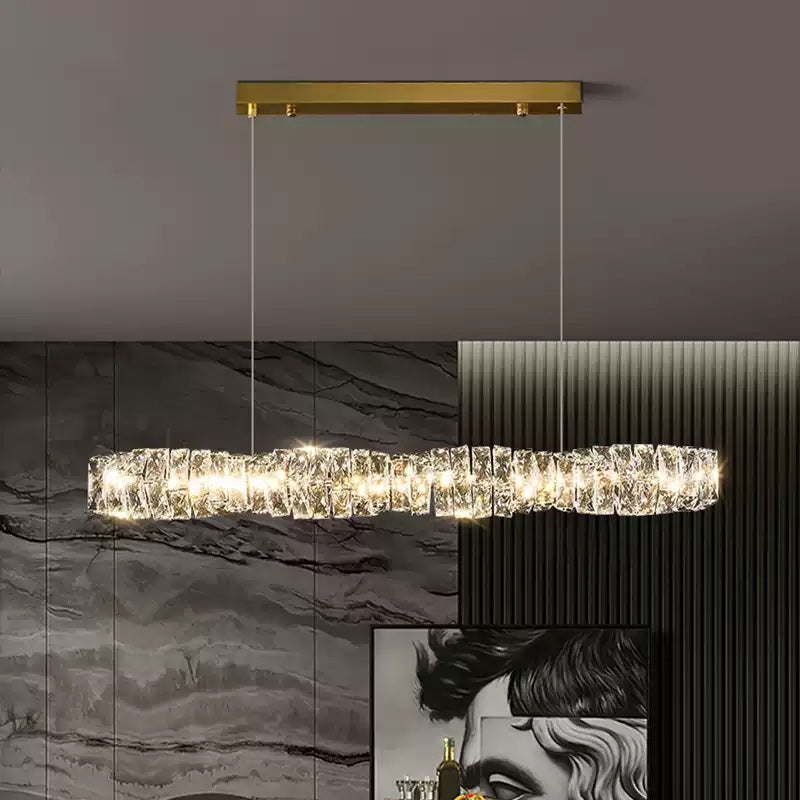 Lustre Linéaire Cristal - Torsade Scintillante | Twistéa