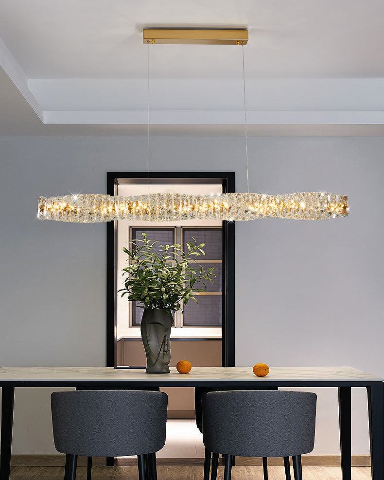 Lustre Linéaire Cristal - Torsade Scintillante | Twistéa