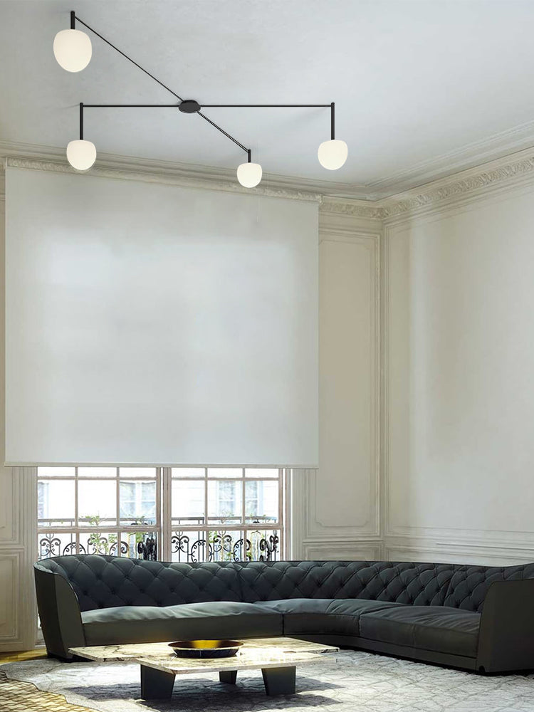 Plafonnier Globes Verre Givré - Sur-Mesure | Globéa