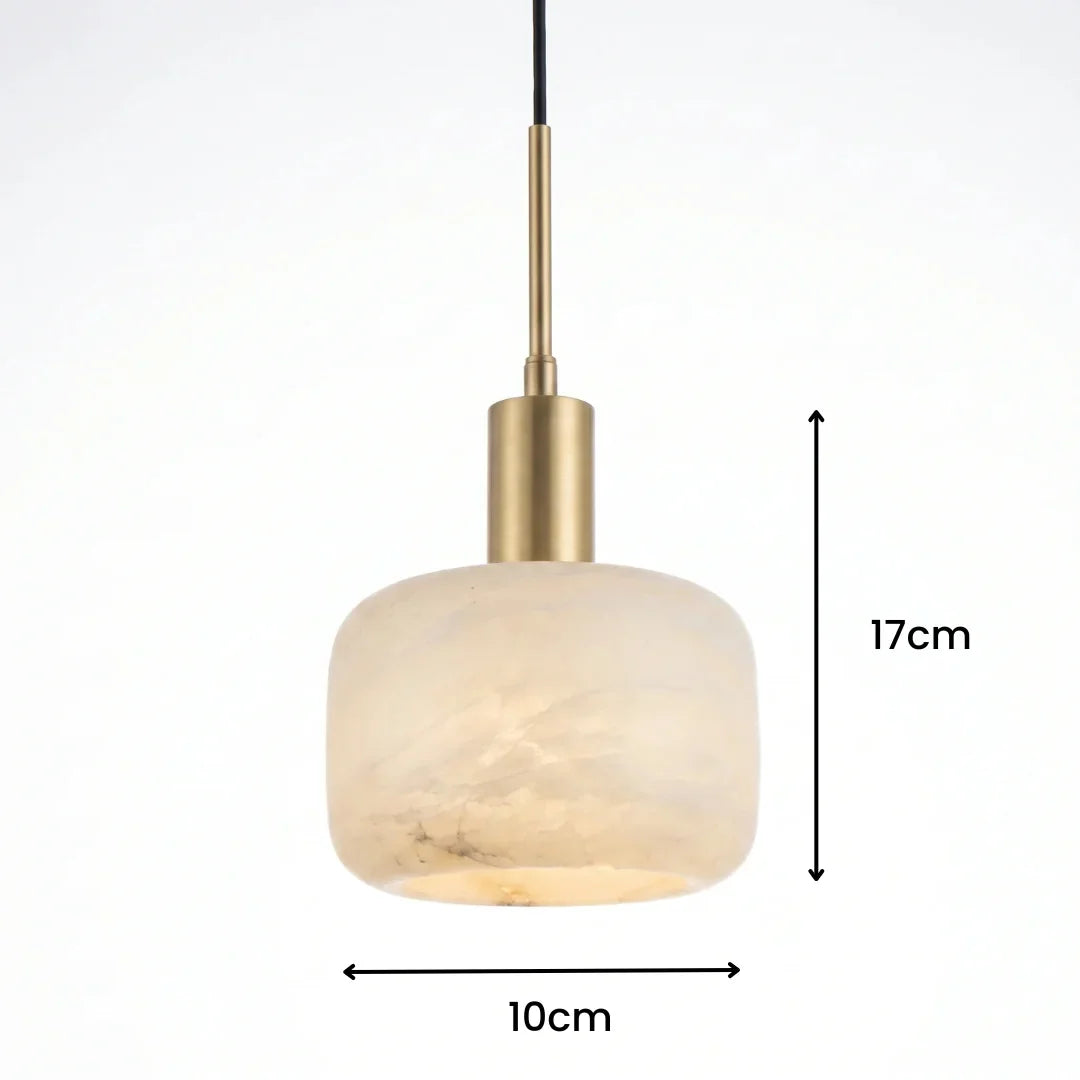 Suspension Albâtre - Tambour Doux Laiton | Witléa