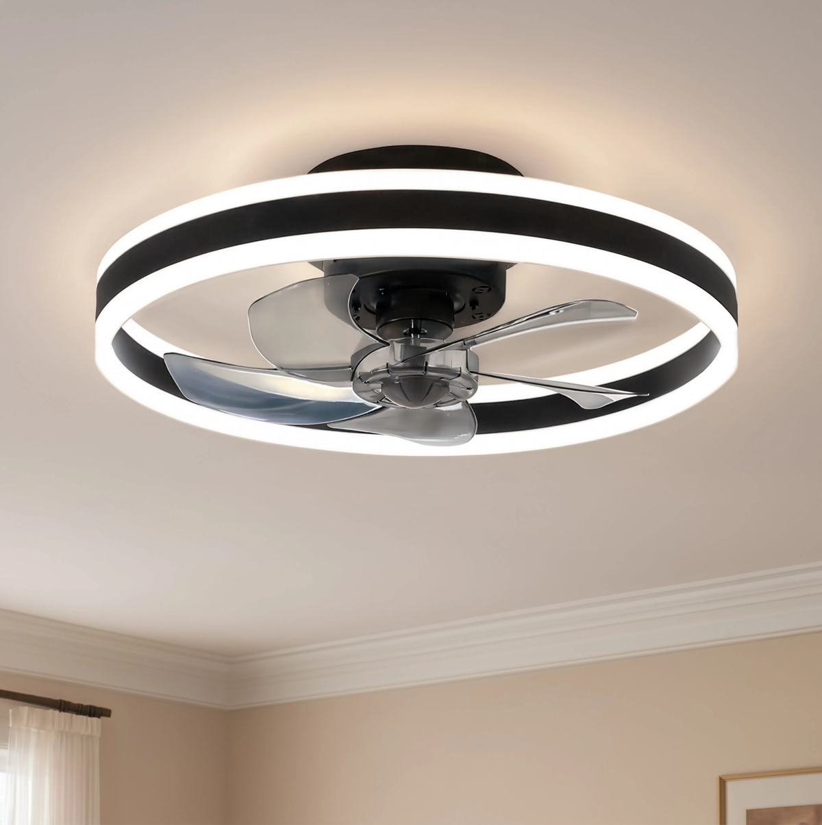 Plafonnier Ventilateur LED Connecté 50 cm | Brizéa