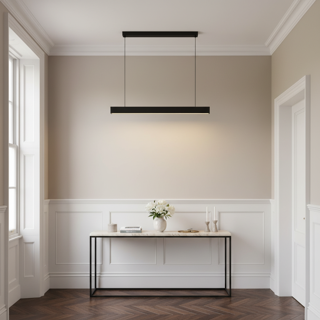 Suspension LED Linéaire Noire - Îlot 120 cm | Îlotéa