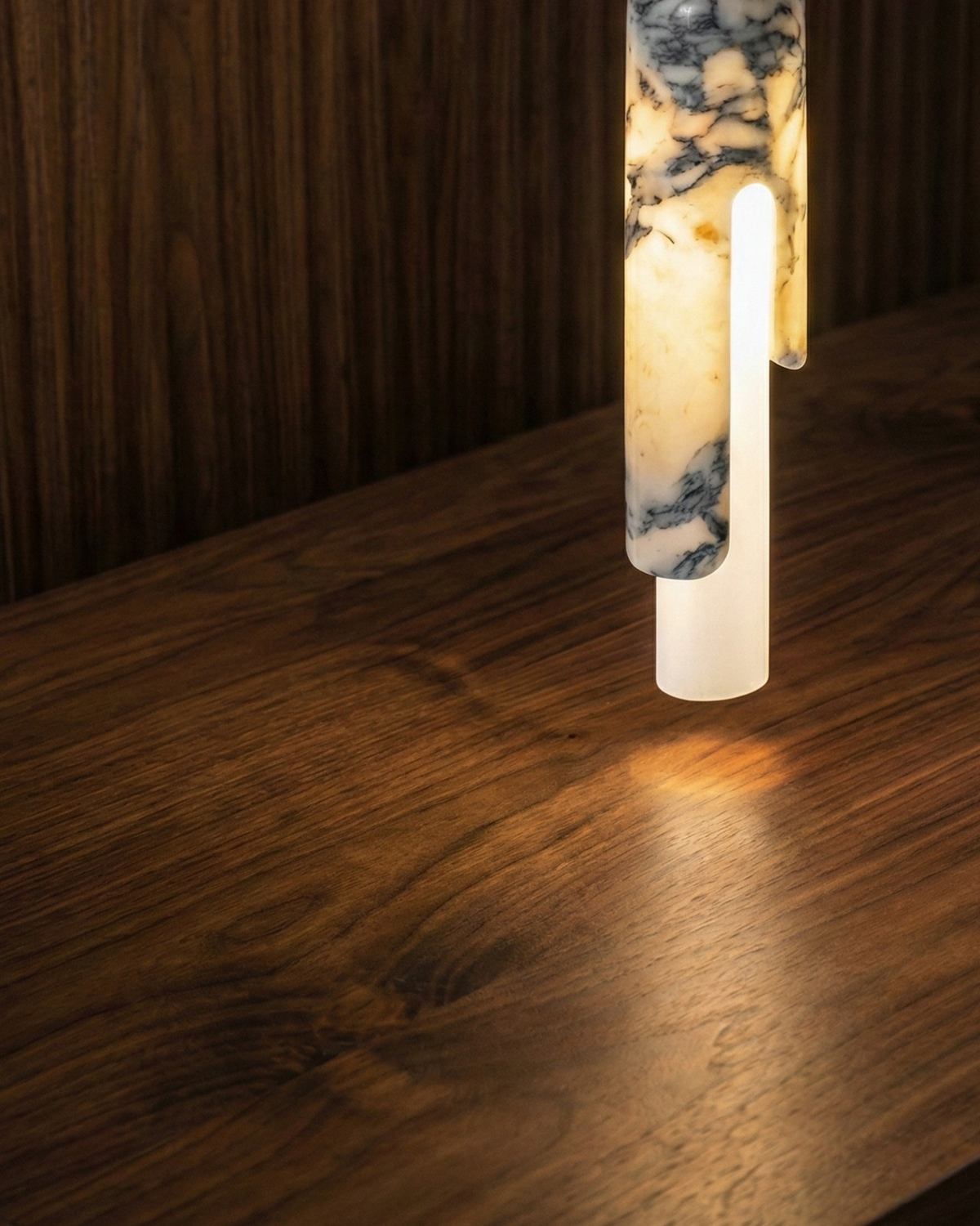Suspension Marbre - Cylindre Sculptural | Marbrélia