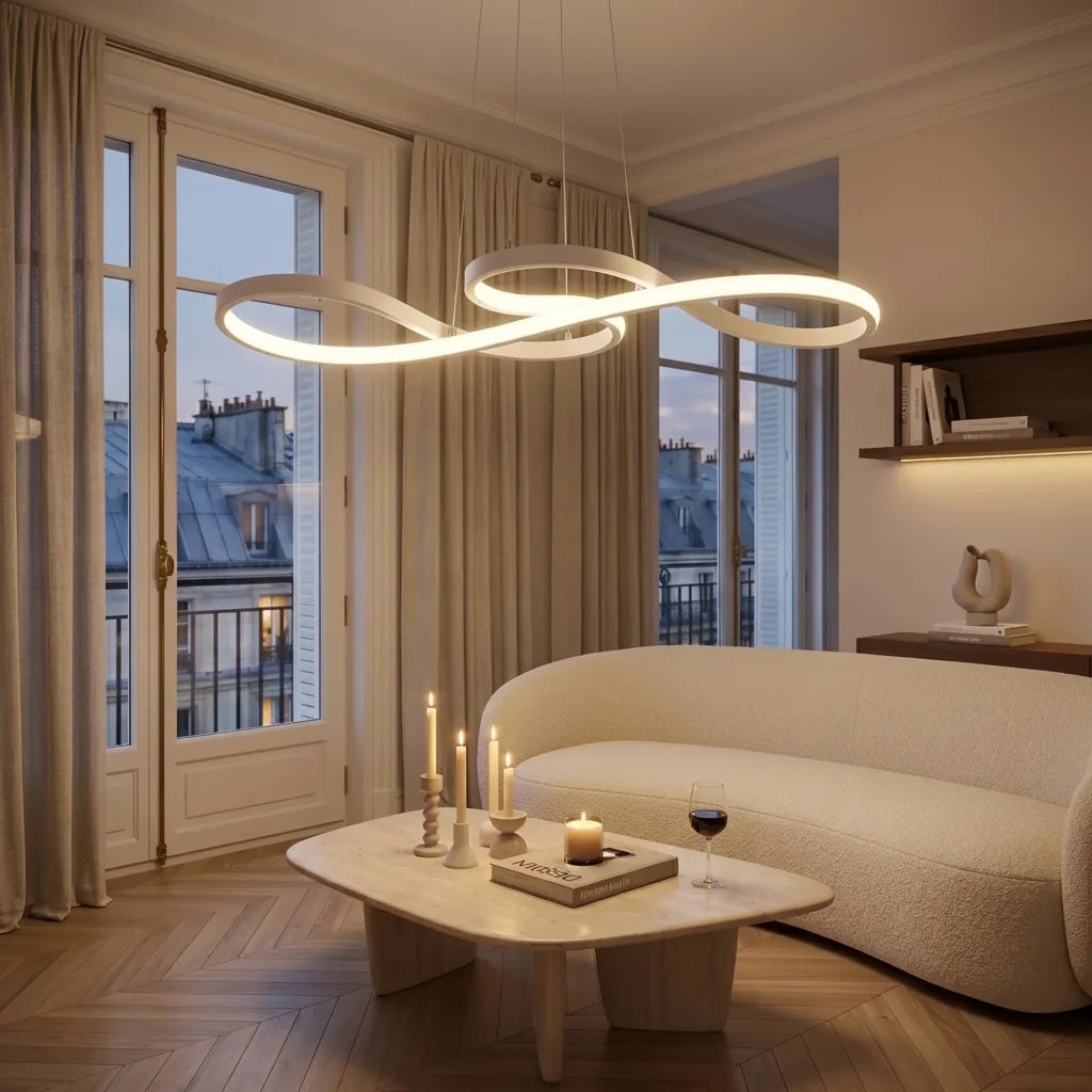 Lustre LED - Boucle Fluide | Éclisa