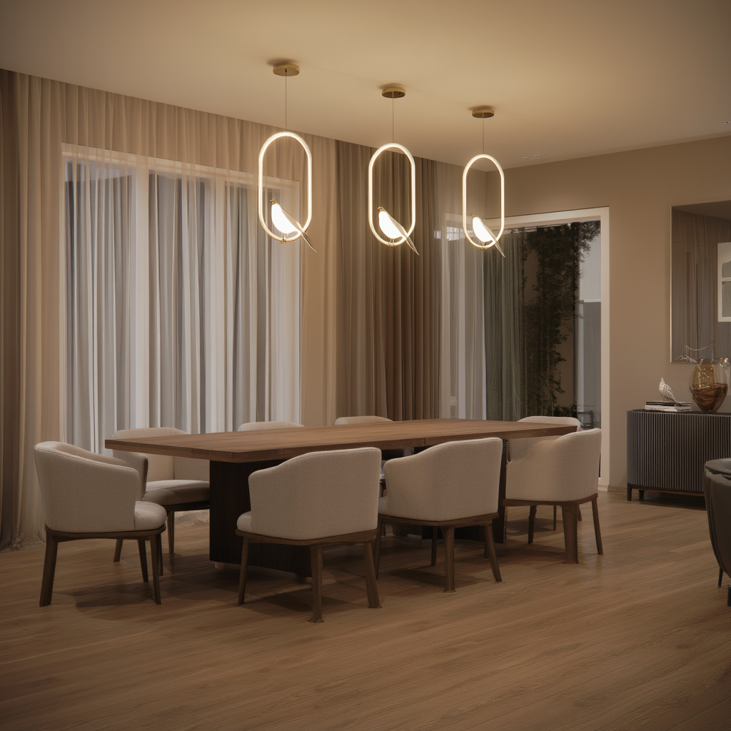 Suspension Oiseau LED Doré - Sculptural | Oisélia
