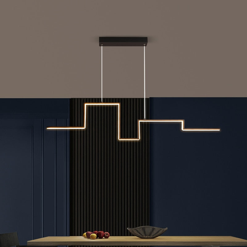 Lustre LED Cascade - Lignes Verticales | Lédora