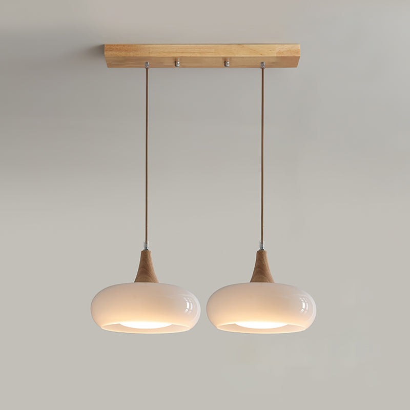 Suspension Bois & Verre Ambré - Lumière Chaude | Charléa