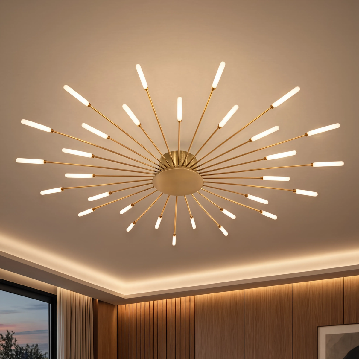 Plafonnier LED Feu d'Artifice 128 cm | Étincéa