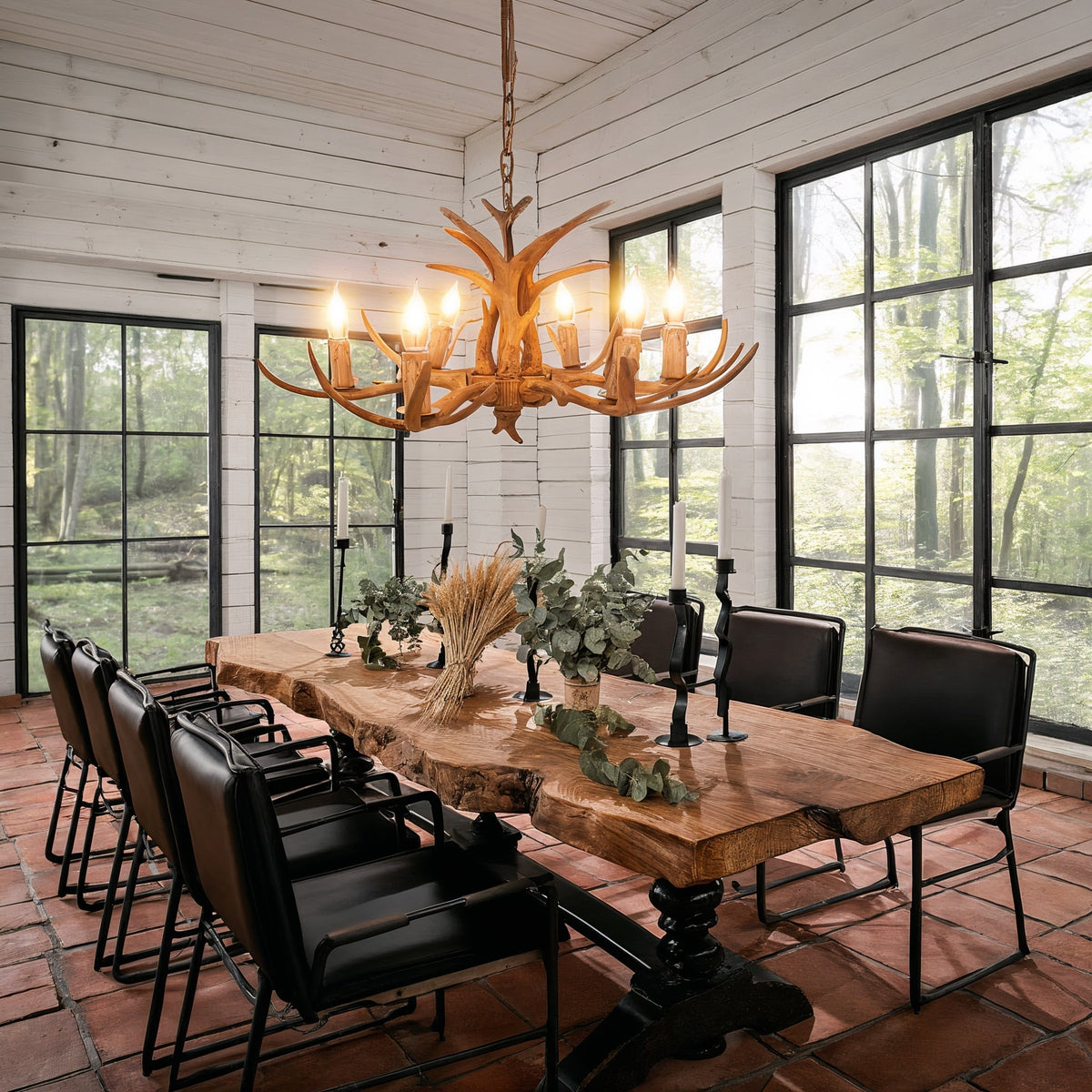 Lustre Bois de Cerf - Esprit Chalet | Cervalia