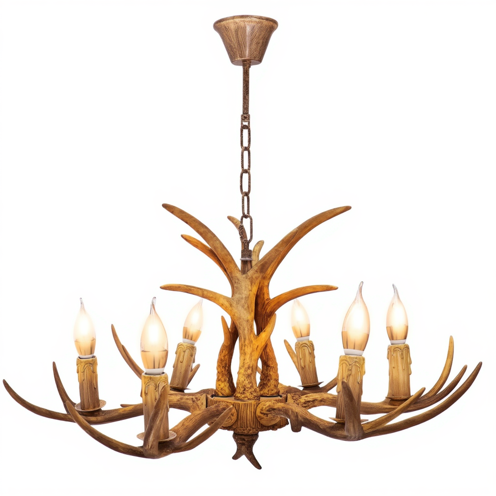 Lustre Bois de Cerf - Esprit Chalet | Cervalia