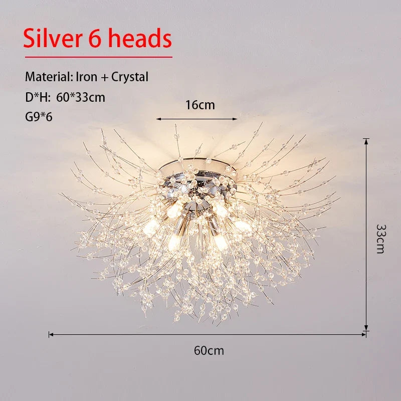 Plafonnier Cristal - Effet Boule de Feu | Dandéa