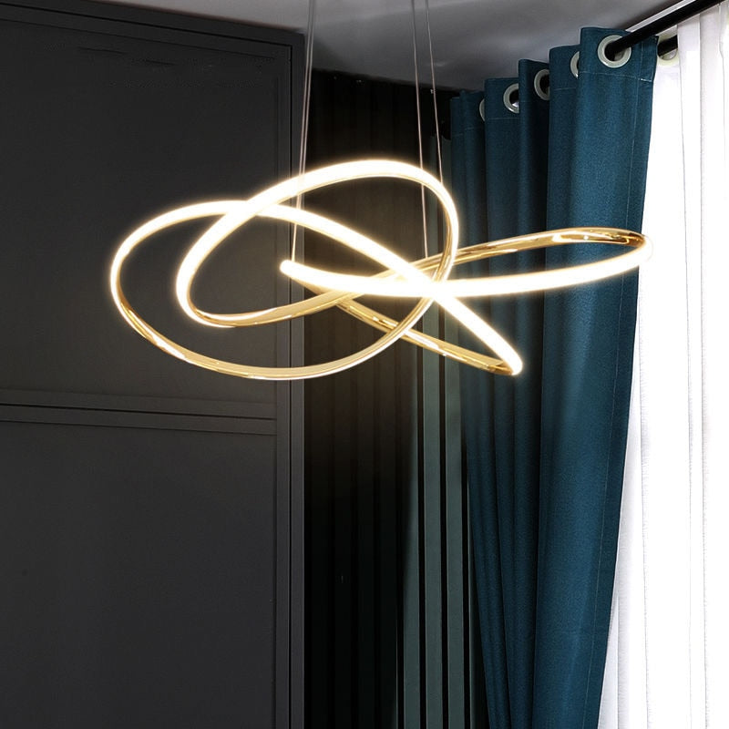 Lustre Art Déco - Spirale Dorée | Nistéa