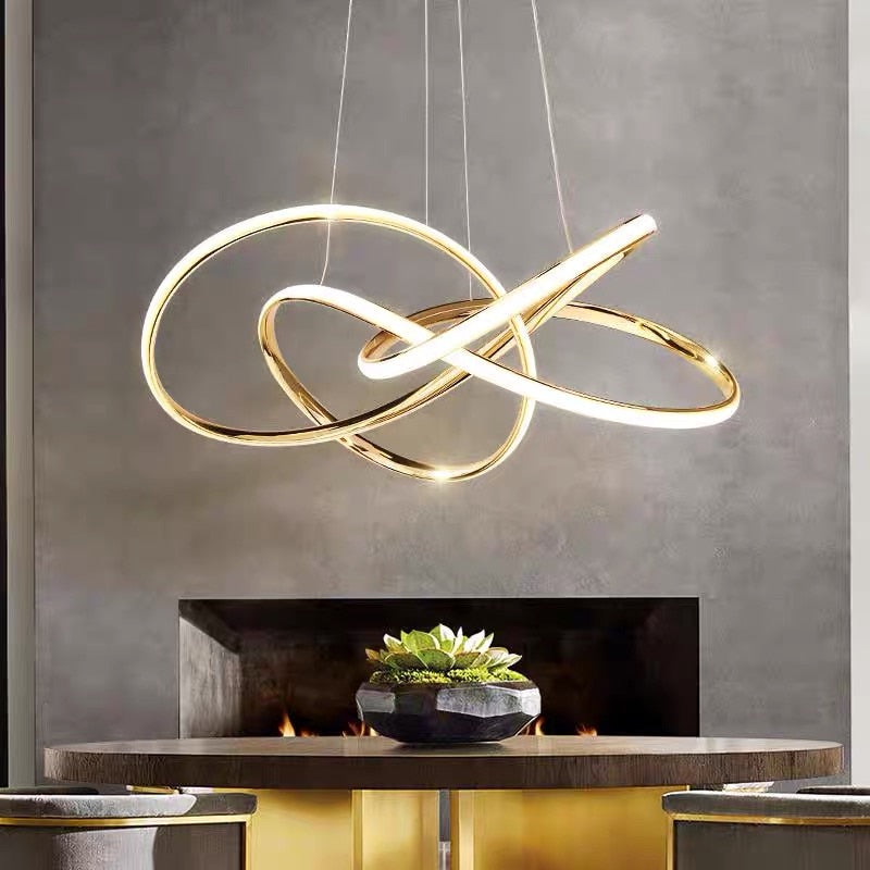 Lustre Art Déco - Spirale Dorée | Nistéa