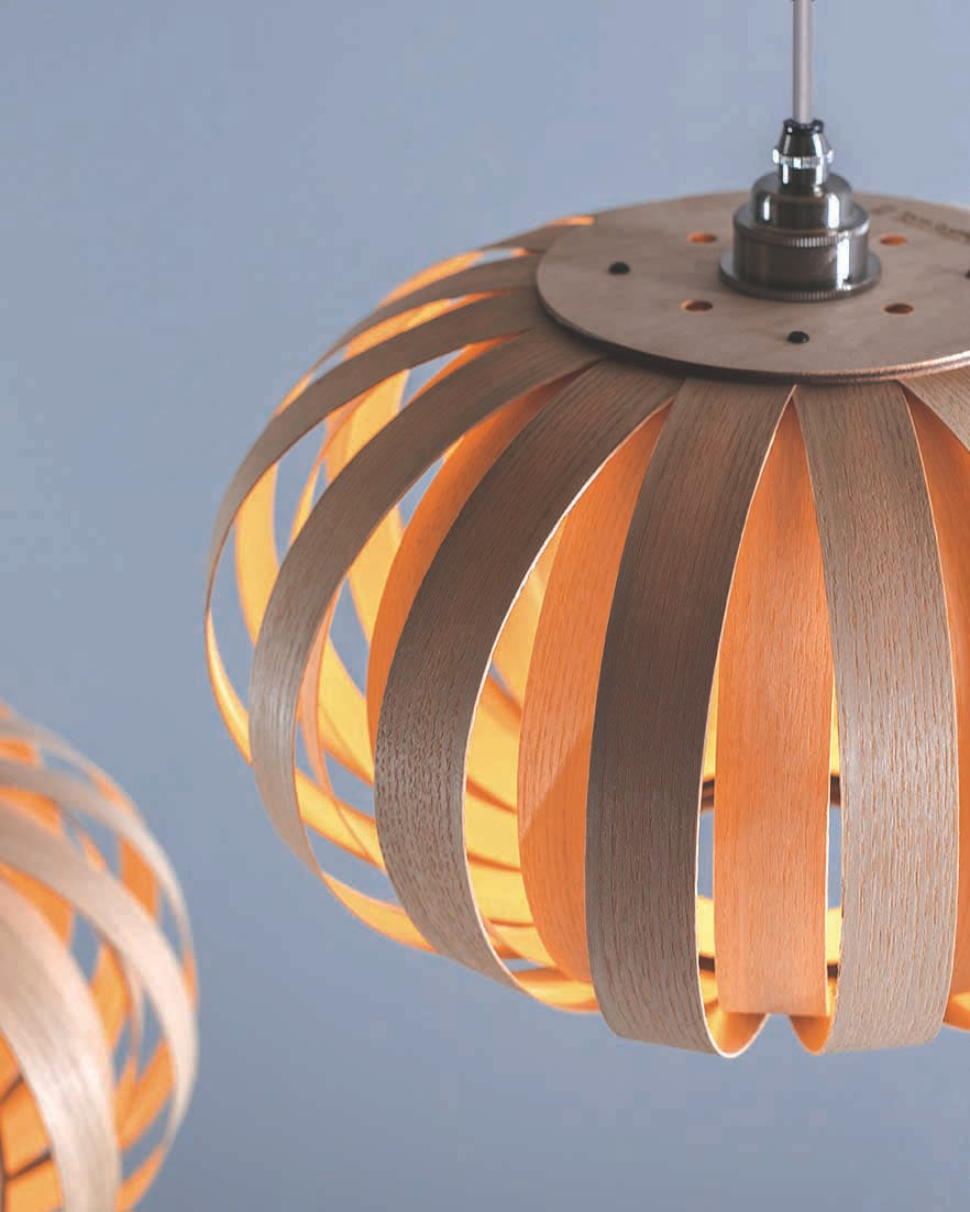 Suspension Bois Courbé - Petite Sphère | Oursia