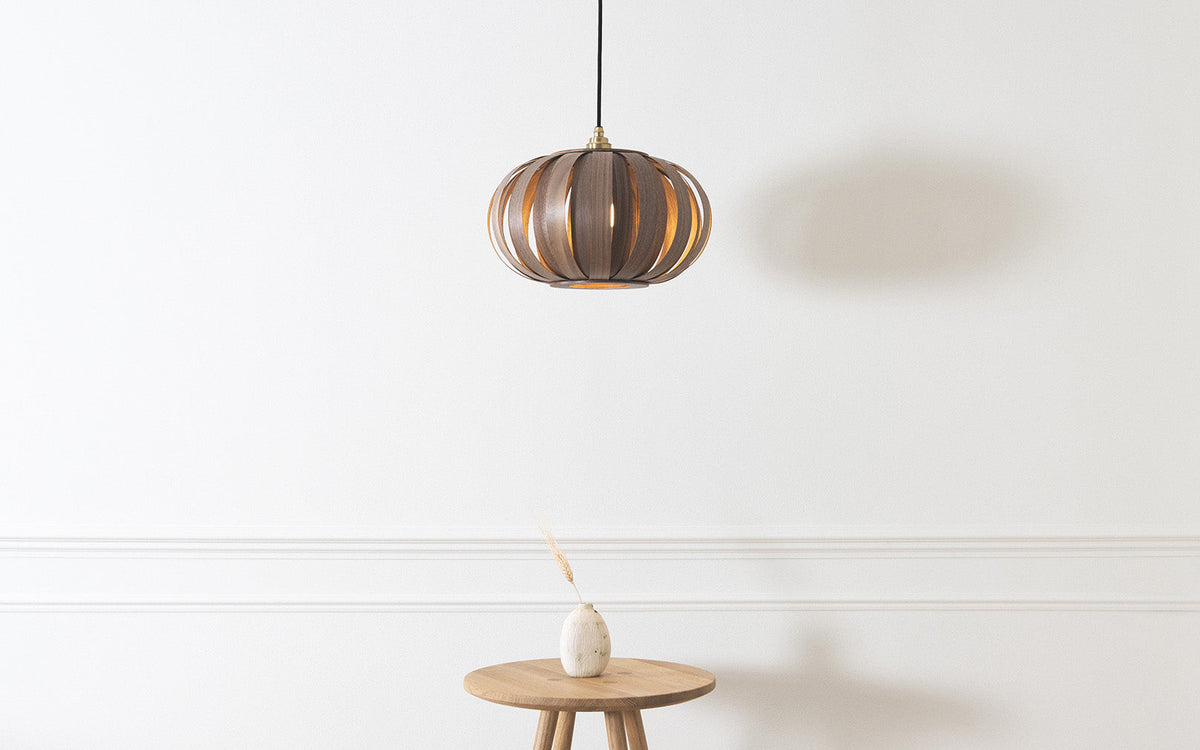 Suspension Bois Courbé - Petite Sphère | Oursia