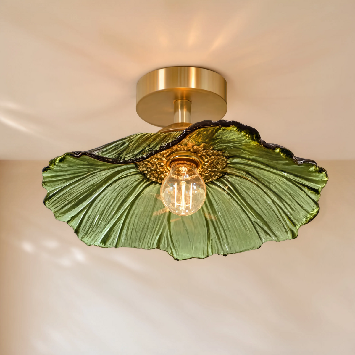 Suspension Verre Fleuri - Art Déco Coloré | Floralys