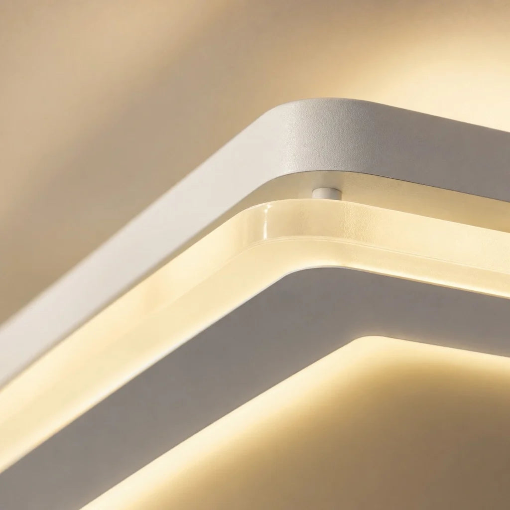 Plafonnier LED Carré Ultra-Fin 40 cm | Carrélume