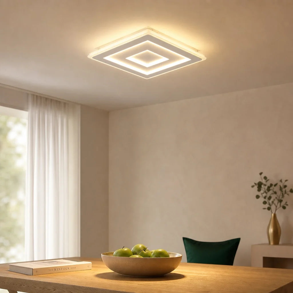 Plafonnier LED Carré Ultra-Fin 40 cm | Carrélume