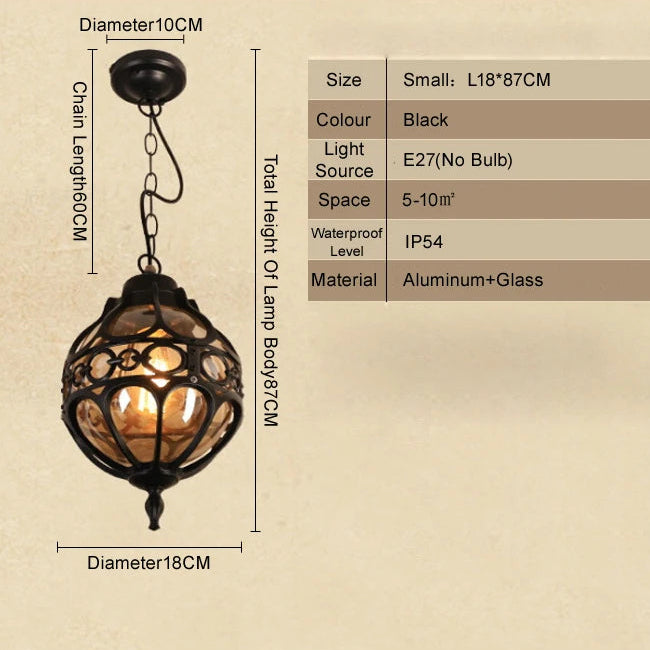 Suspension Extérieure Art Déco - Étanche IP54 | Trinéa