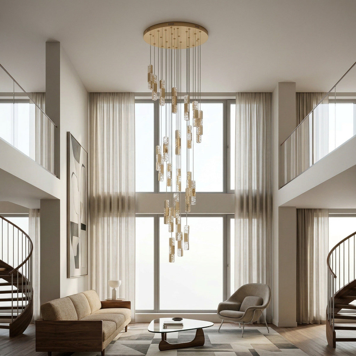 Lustre Spirale - Spécial Grande Hauteur | Hélissa