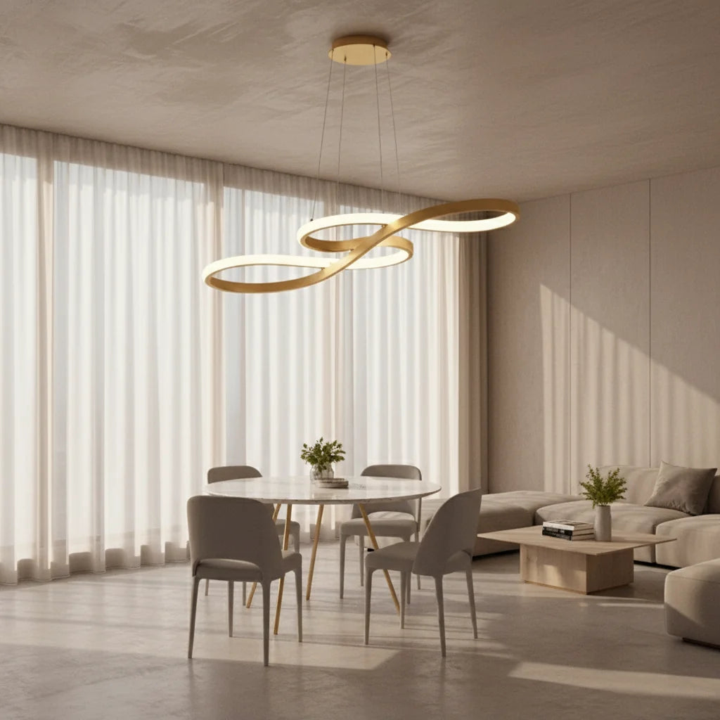 Lustre LED - Boucle Fluide | Éclisa