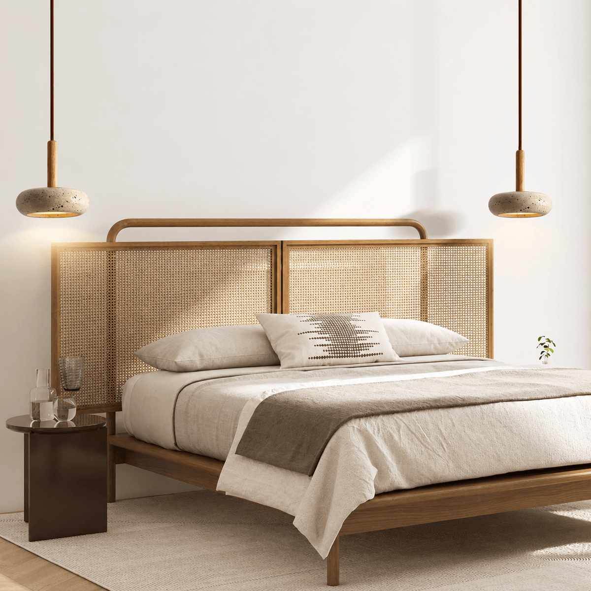 Suspension Travertin - Galet sur Bois | Livéa