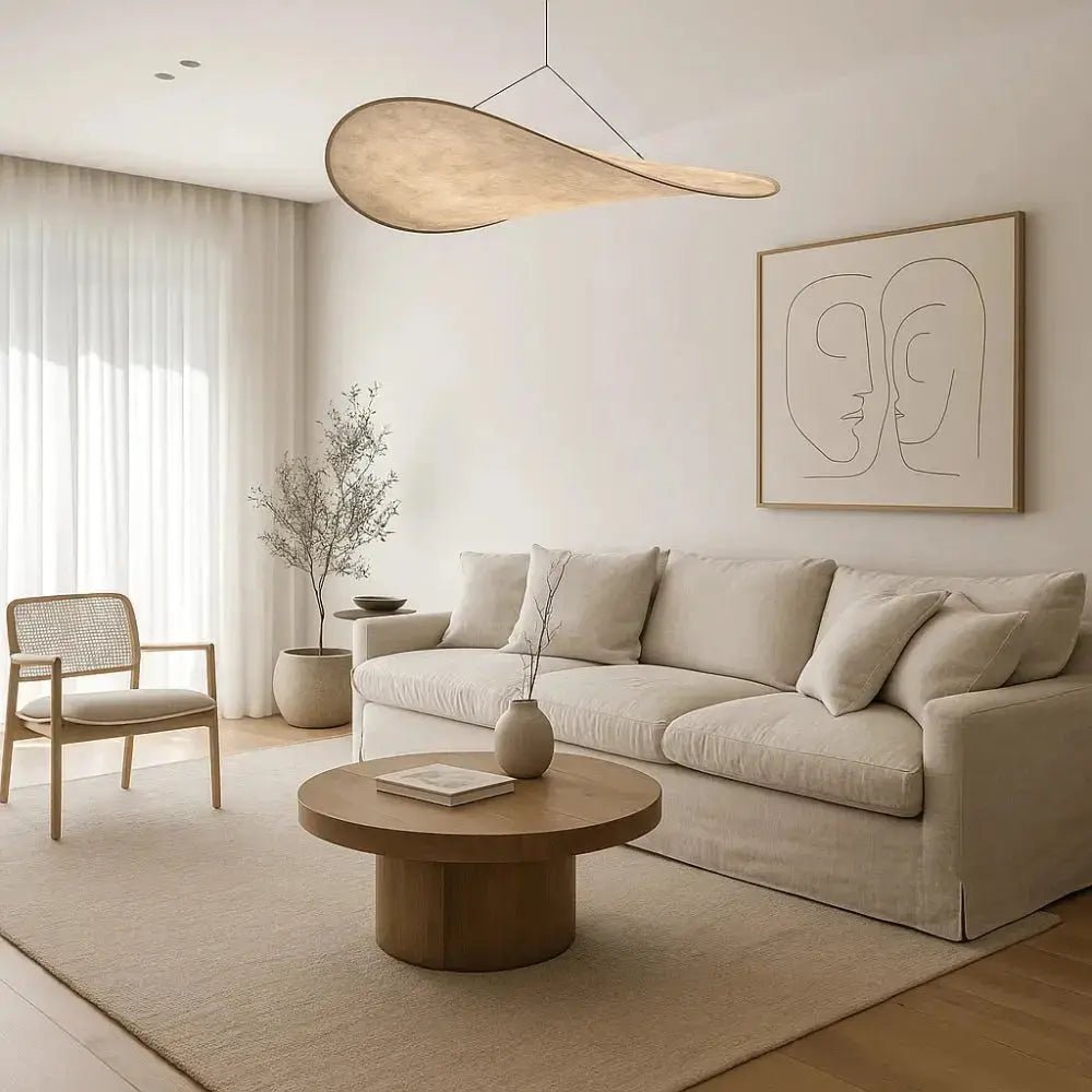 Suspension Japandi - Voile Plissé LED | Luméa