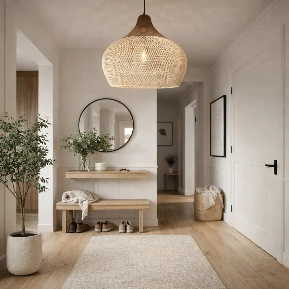 Suspension Rotin - Dôme Tressé Naturel | Orilia