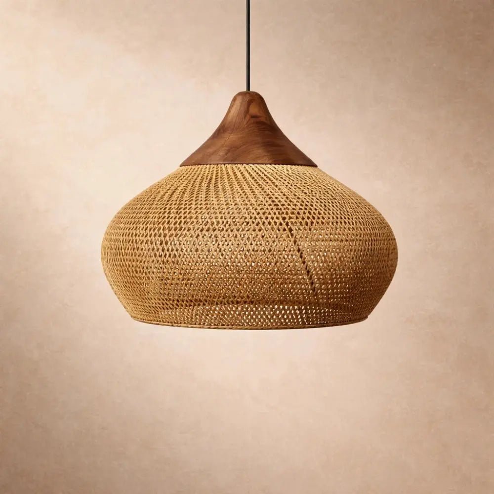 Suspension Rotin - Dôme Tressé Naturel | Orilia