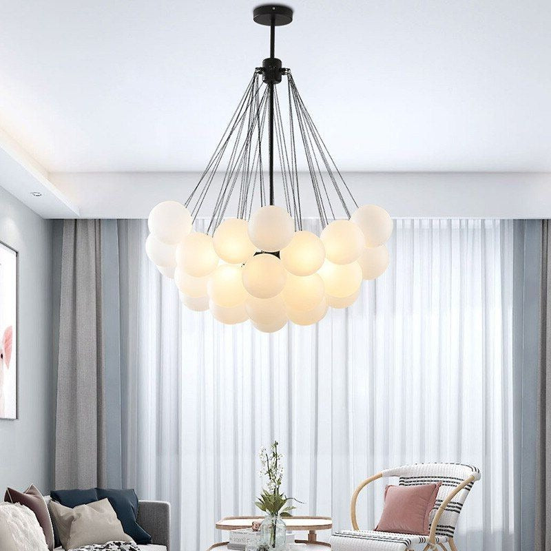Lustre Noir Boules Suspendues | Sospéa
