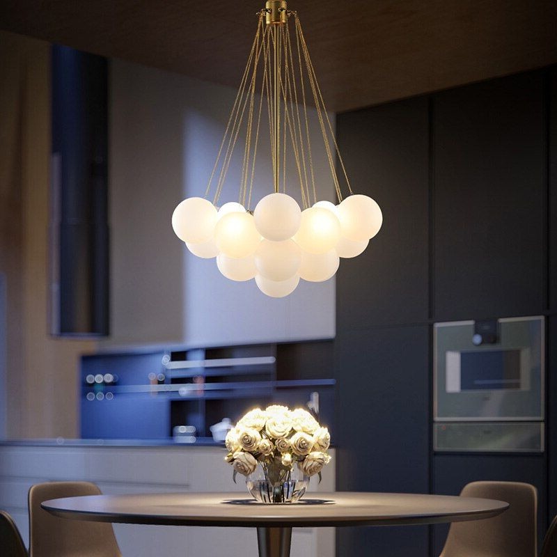Lustre Noir Boules Suspendues | Sospéa
