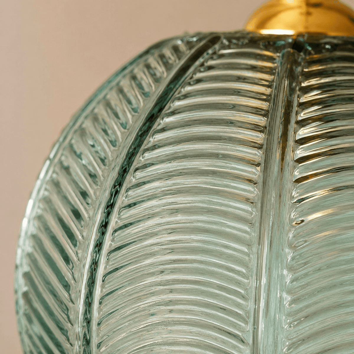 Suspension Verre Strié - Motif Végétal | Palméa