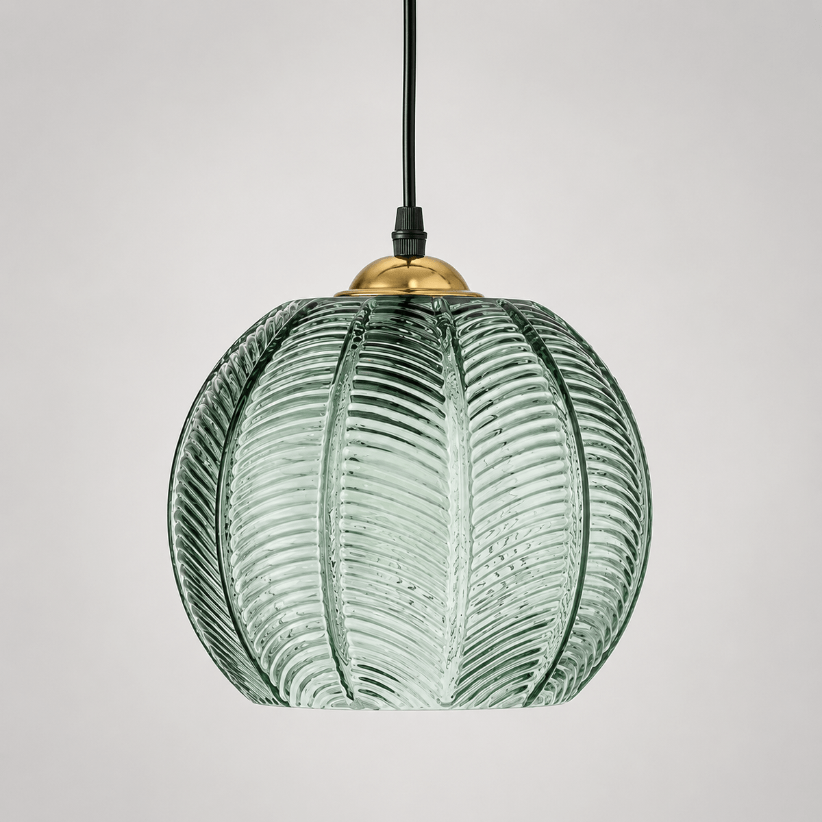 Suspension Verre Strié - Motif Végétal | Palméa