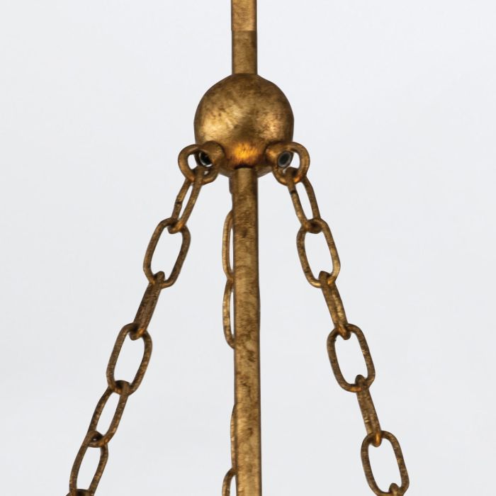 Lustre Tambour Sculptural - Feuille d'Or | Sawgréa Grand