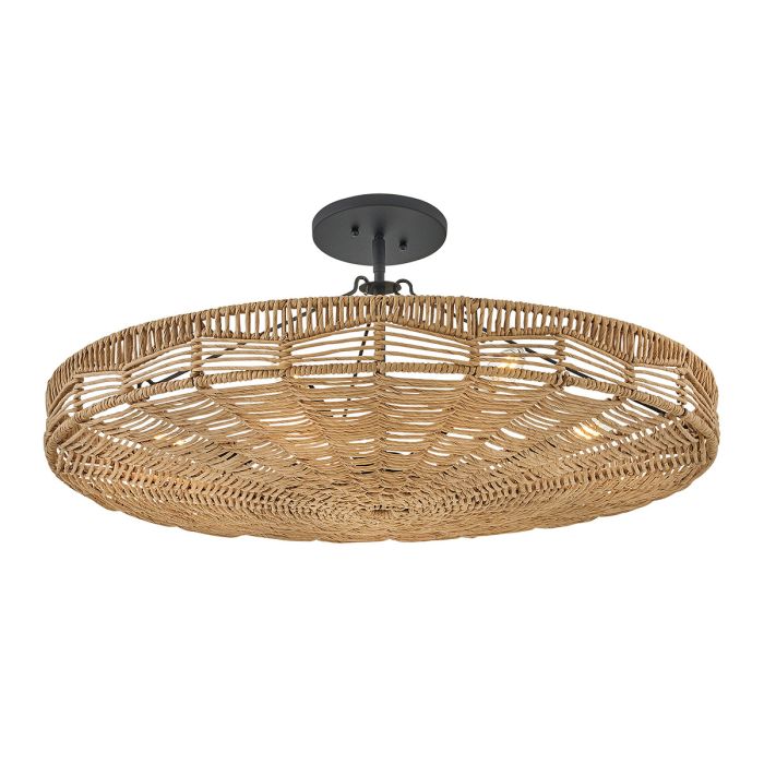 Lustre Tressé Bicolore - Raphia & Rotin | Raphinia