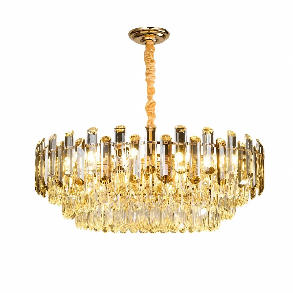 Grand Lustre Cristal - Couronne Majestueuse | Aurélis