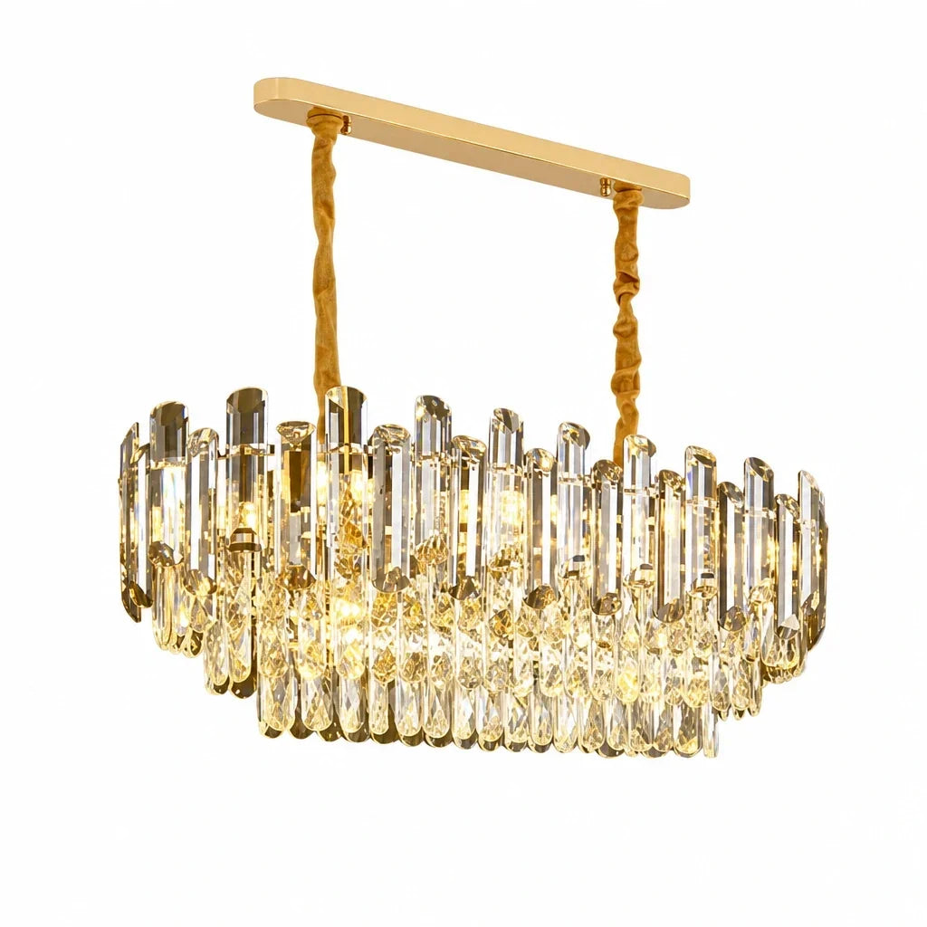 Lustre Linéaire Cristal - Rivière de Pampilles | Ruscéa